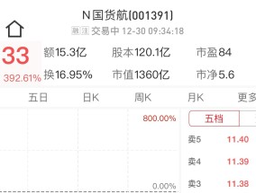 国货航深交所上市：股价飙涨超390%、系年内最大规模IPO